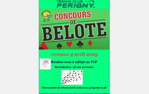 Soirée Belote au TCP