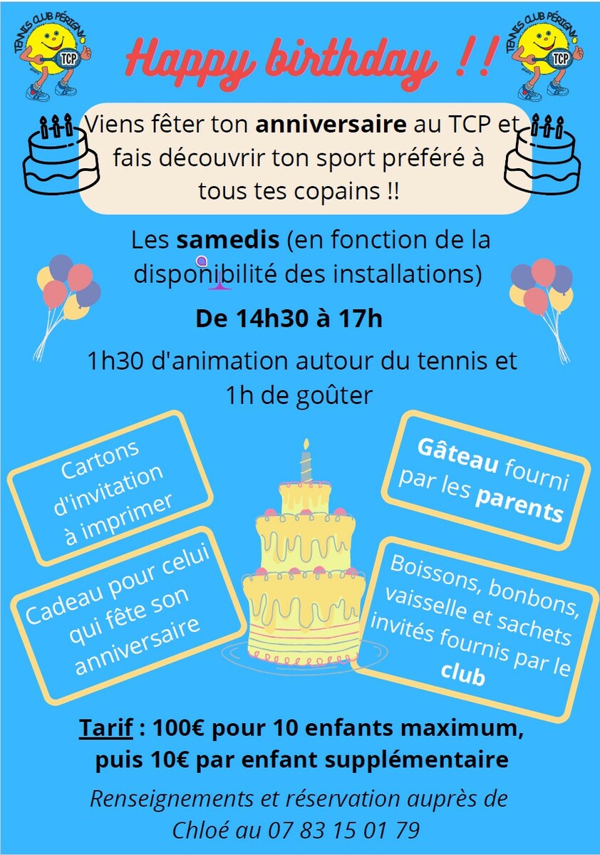 Fête ton Anniversaire en 2025/2026