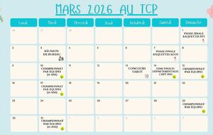 Programme de mars 2026