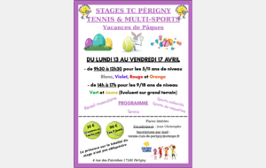 Stages de Vacances Pâques 2026