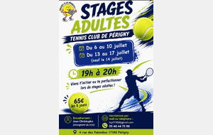 Stages Adultes