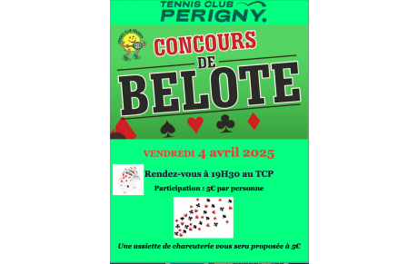 Soirée Belote au TCP